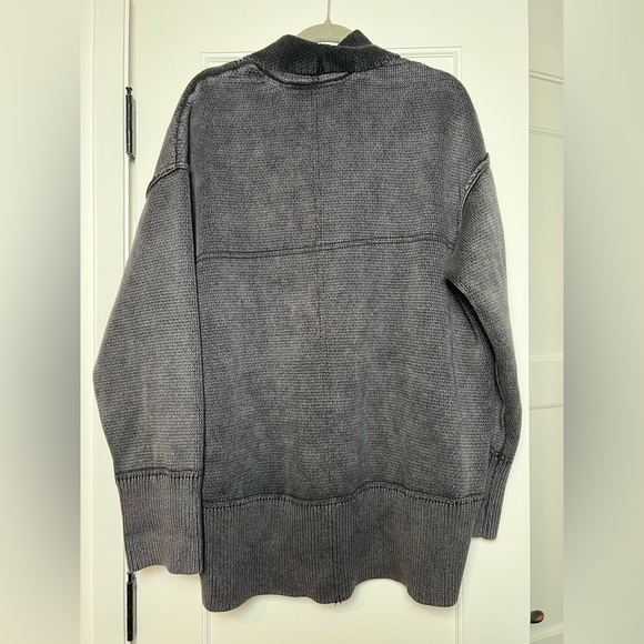 Free People Oversized Chamomile Cardi Washed Black (XS) - Picture 4 of 5